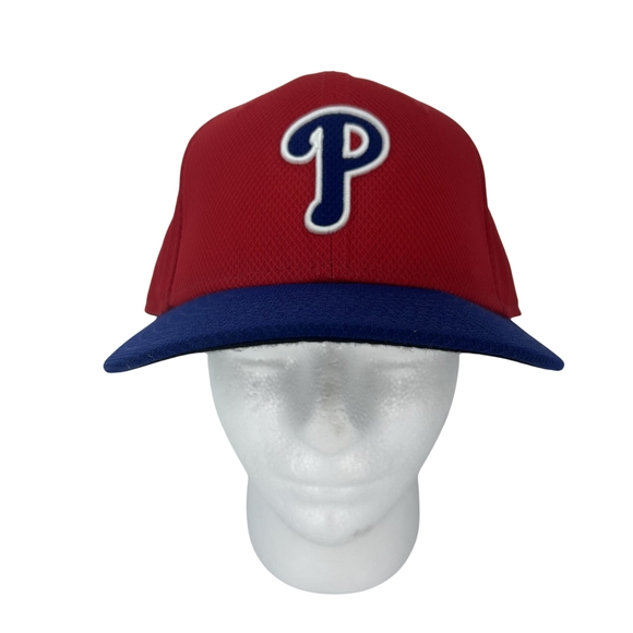 New Era Other - Philadelphia Phillies Hat Cap Fitted Mens 7 1/2 Red Blue MLB Baseball New Era